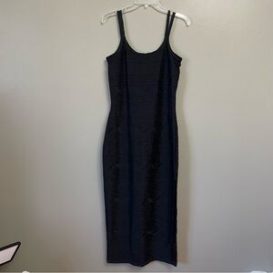 Shape Fx by Newport News Black Maxi Dress Aztec 10